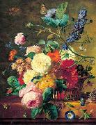 Jan van Huysum, Basket of Flowers
